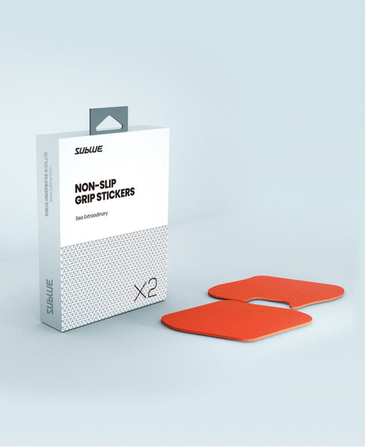 Orange non-slip grip stickers for SUBLUE Mix and MixPro scooters in packaging