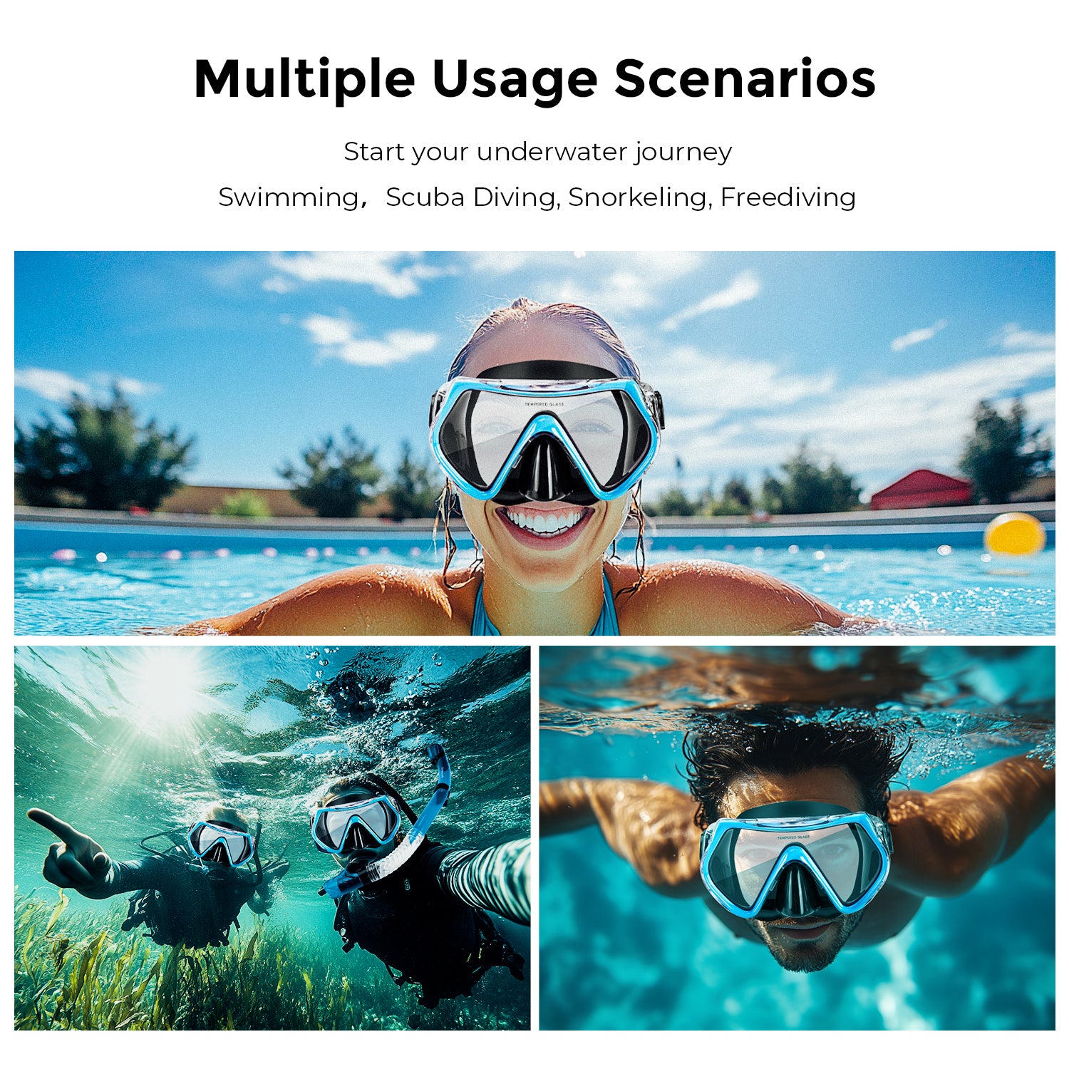 Dive Mask + Snorkel Set
