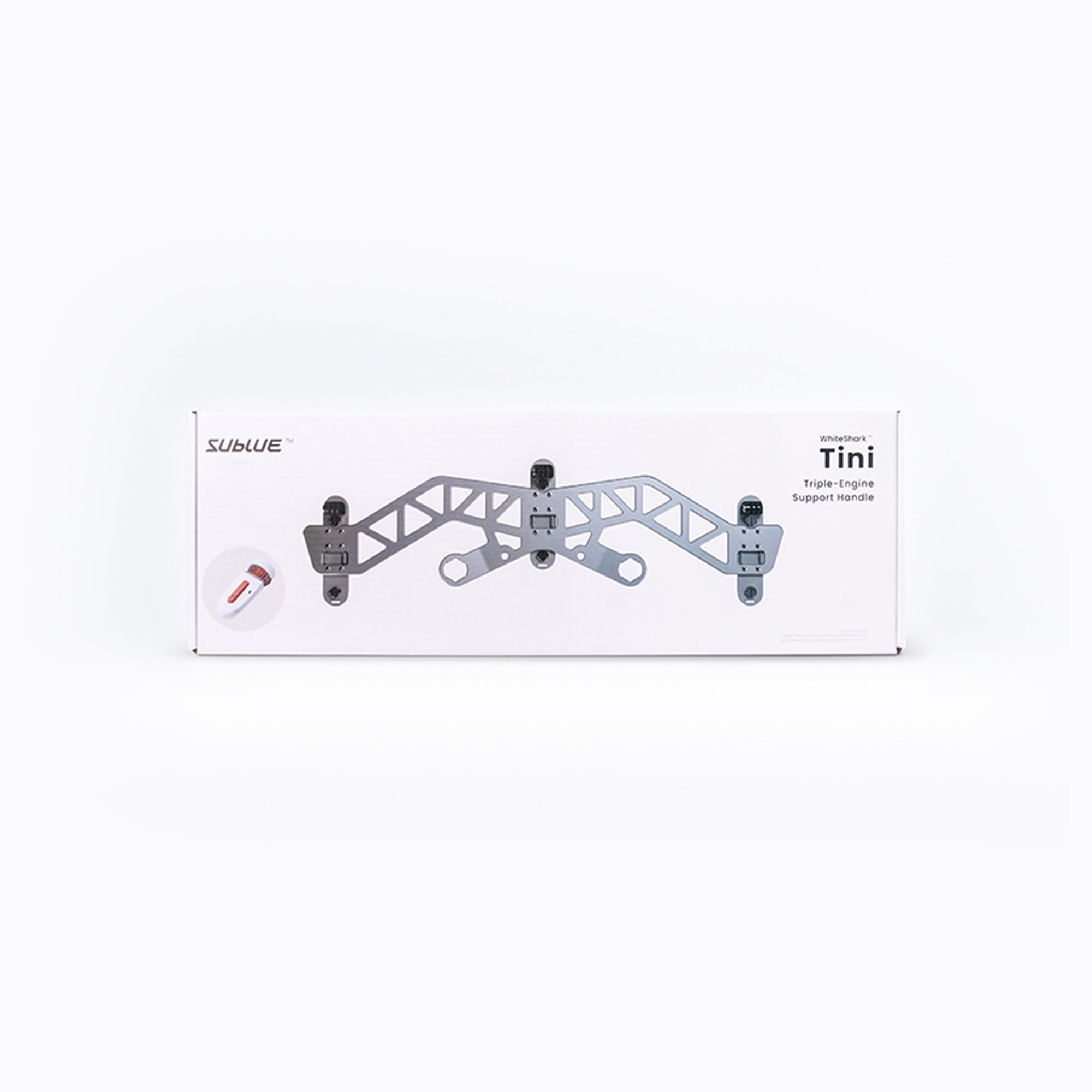 Tini Triple-Engine Support Handle packaging for connecting underwater scooters.
