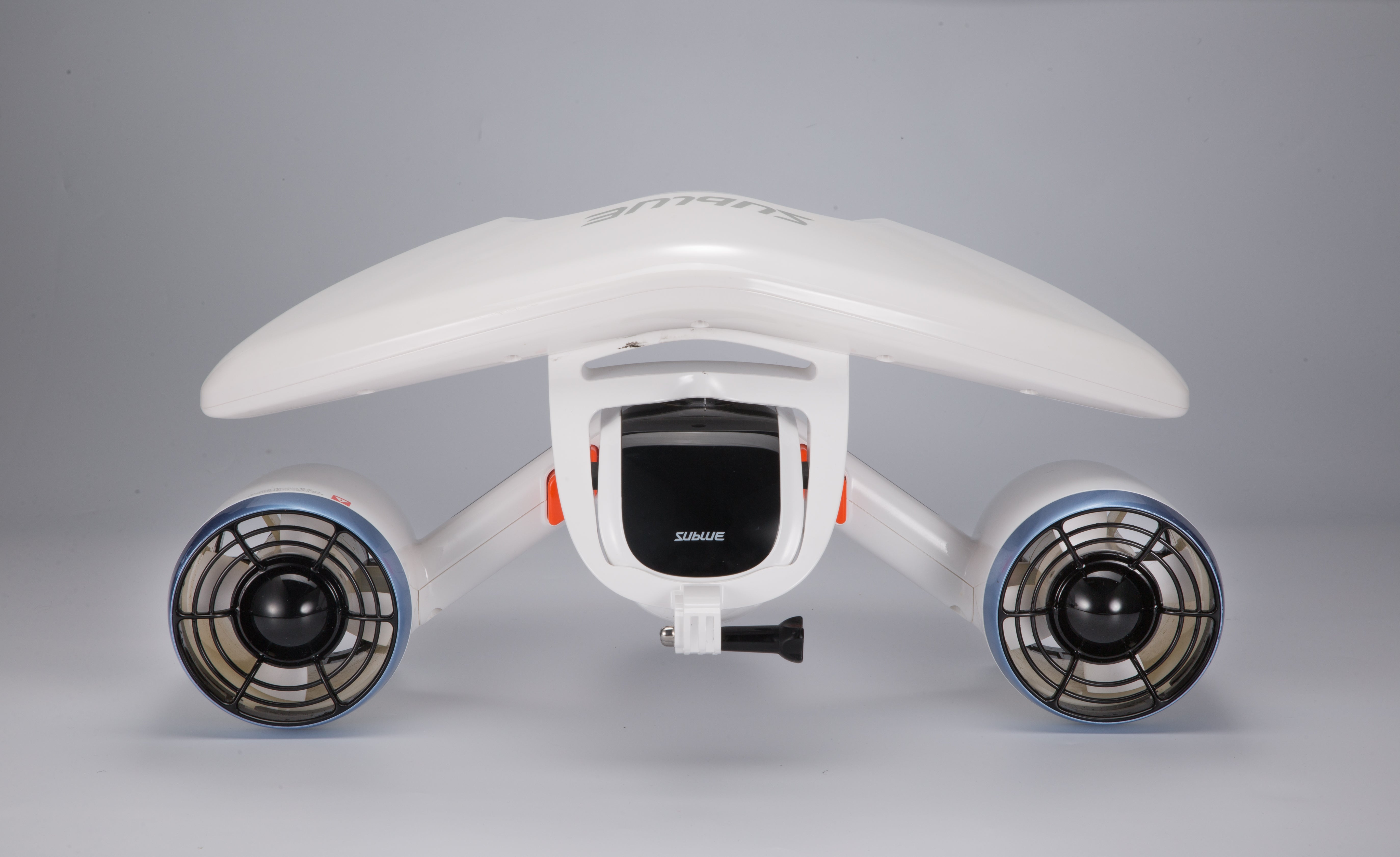Front view of SUBLUE Mix underwater scooter with dual motors and sleek design.