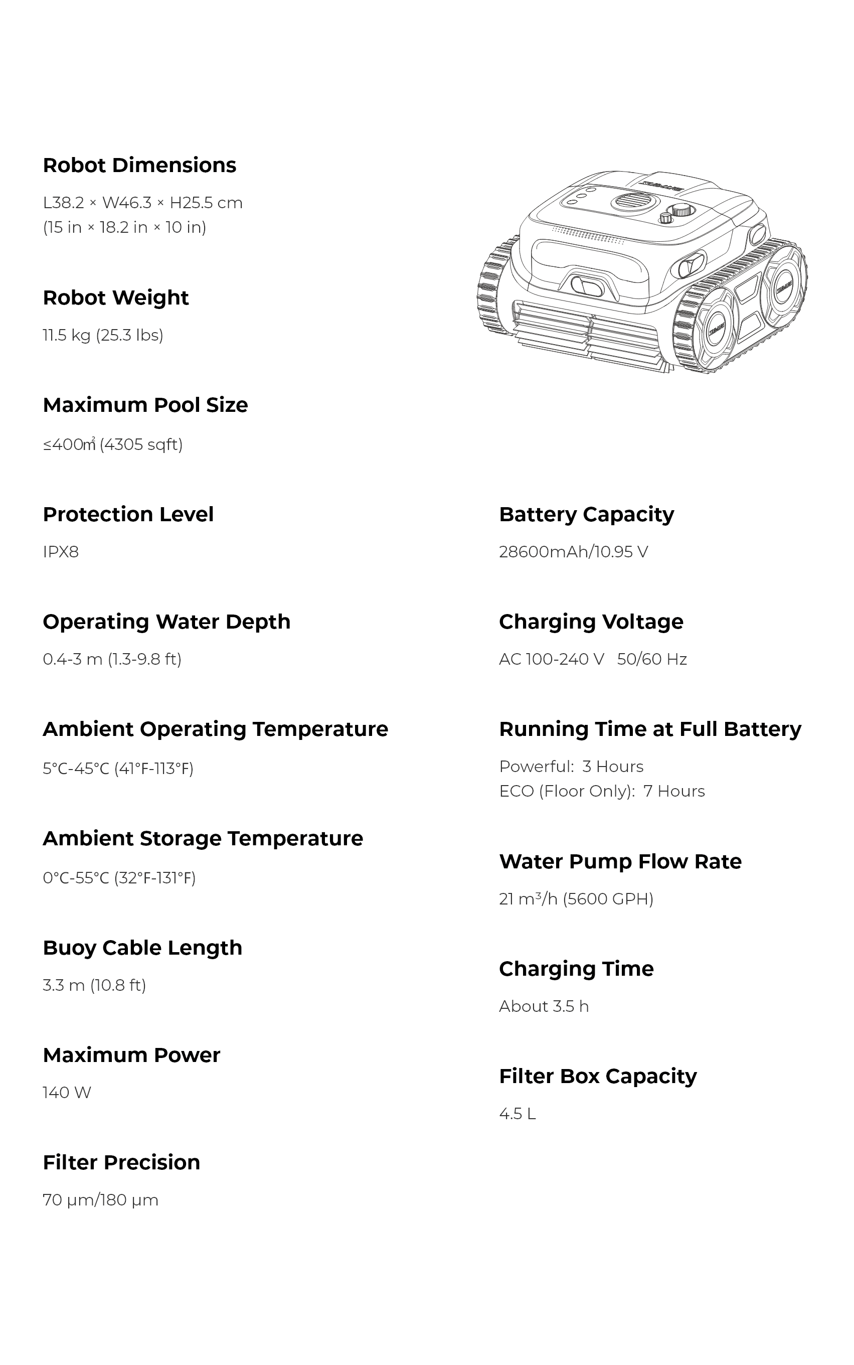 BN Pro Robotic Pool Cleaner