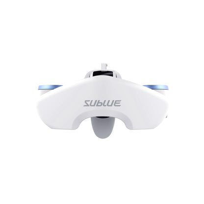 Sublue Mix underwater scooter front view with sleek design and logo.