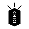 a black background with a black square