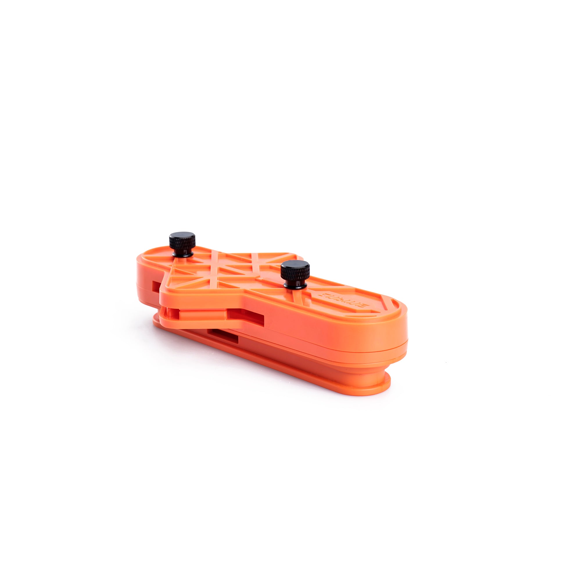 Orange double-engine support handle connector for paddleboard conversion