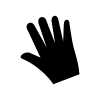 a black background with a black square