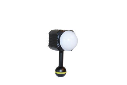 Sublue Waterproof LED Light with round top and single adjustment knob for underwater use.