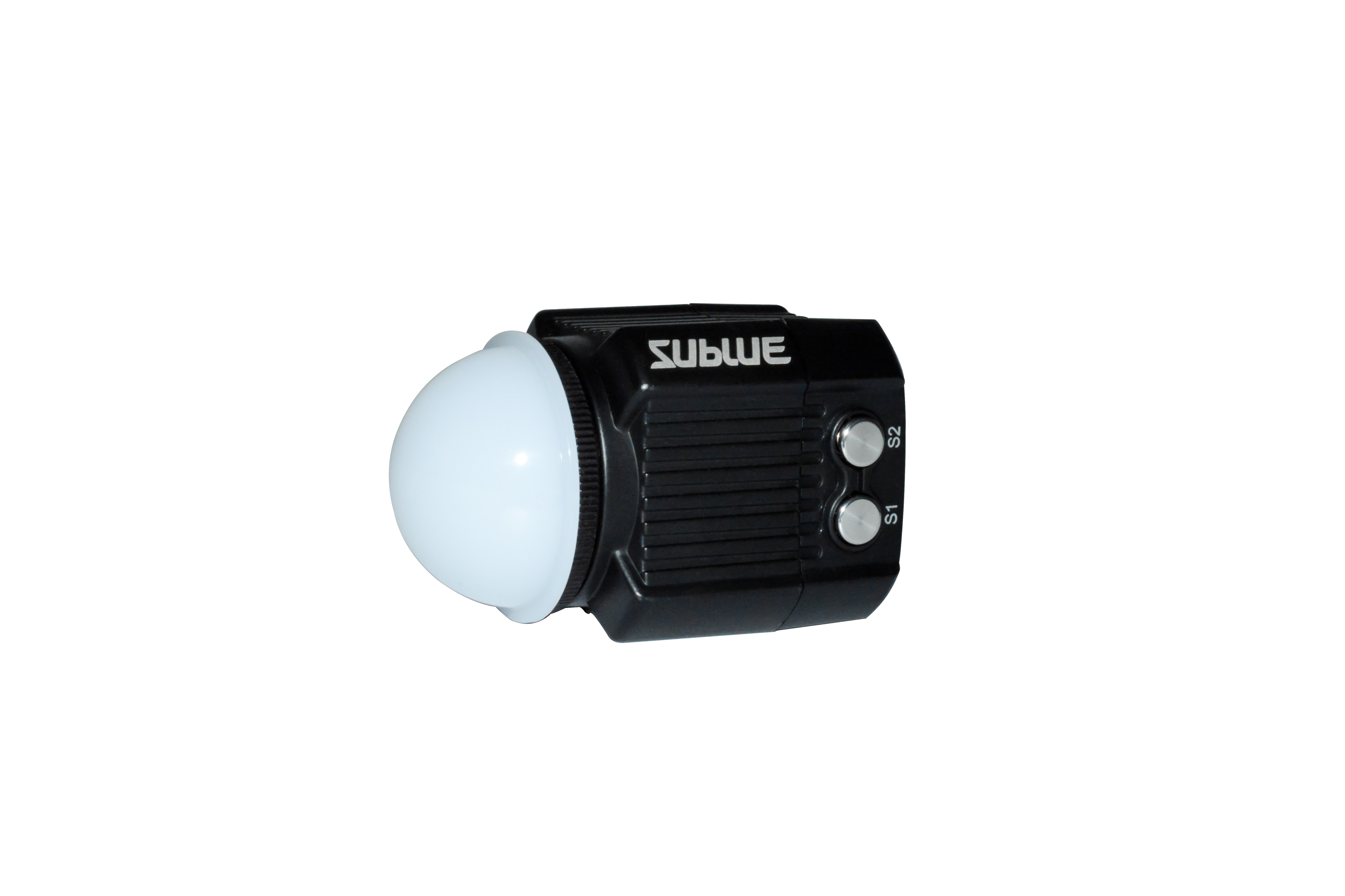 Sublue Waterproof LED Light with round top and dual adjustment buttons.