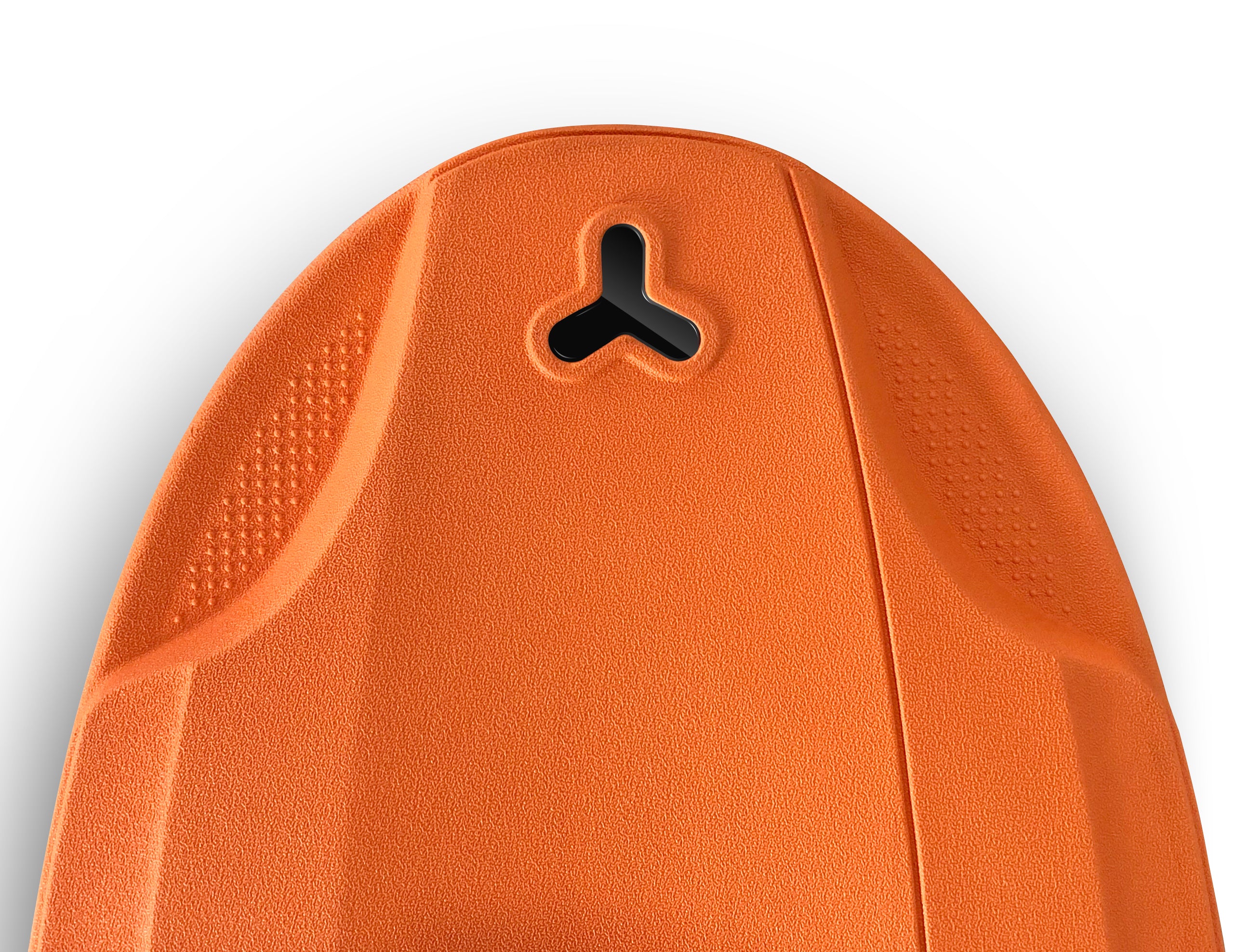 Close-up of the orange surface of SUBLUE Swii kickboard highlighting textured grip.