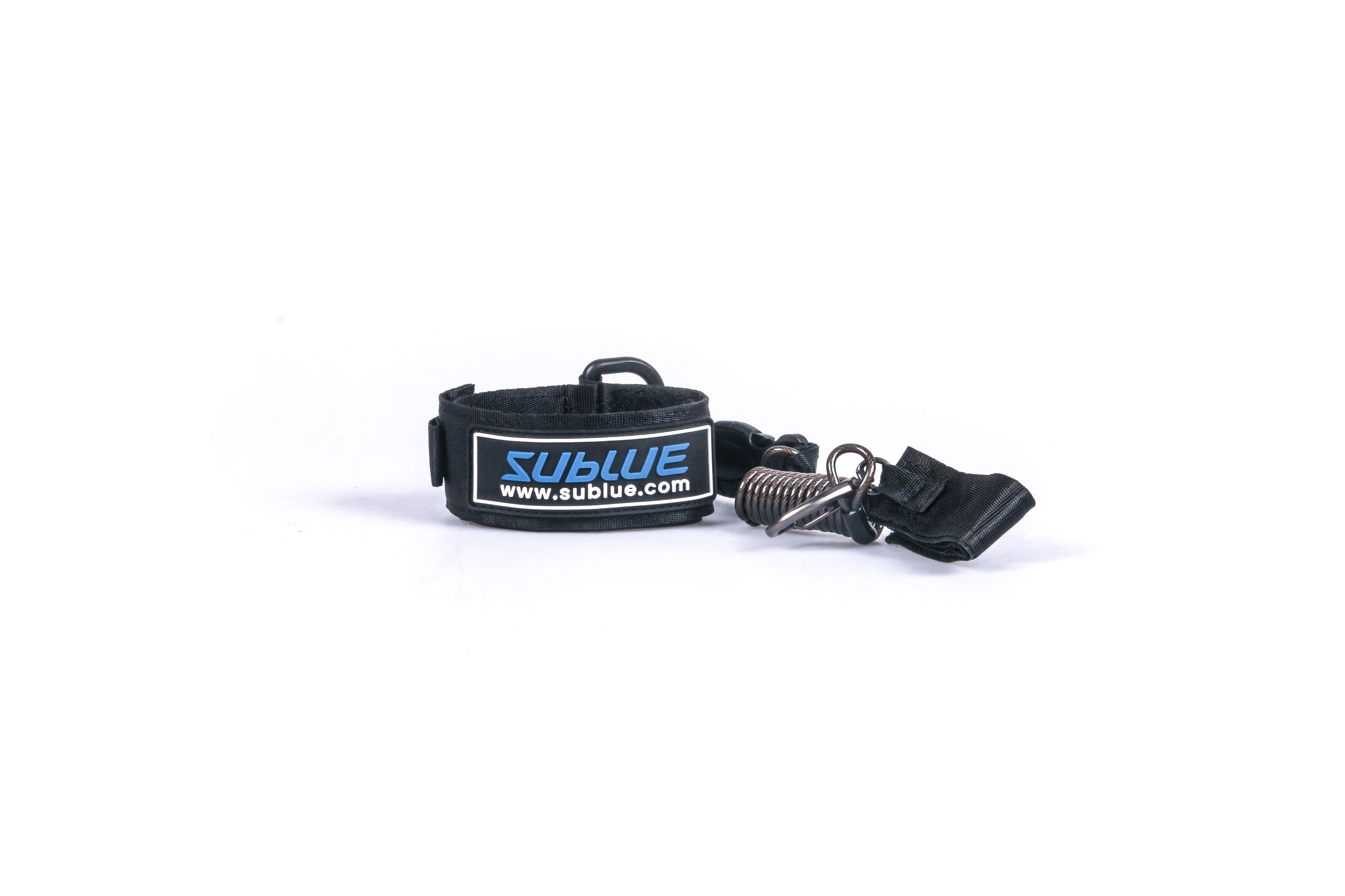 Sublue anti-lost lanyard with coil spring and clip for underwater scooter safety.