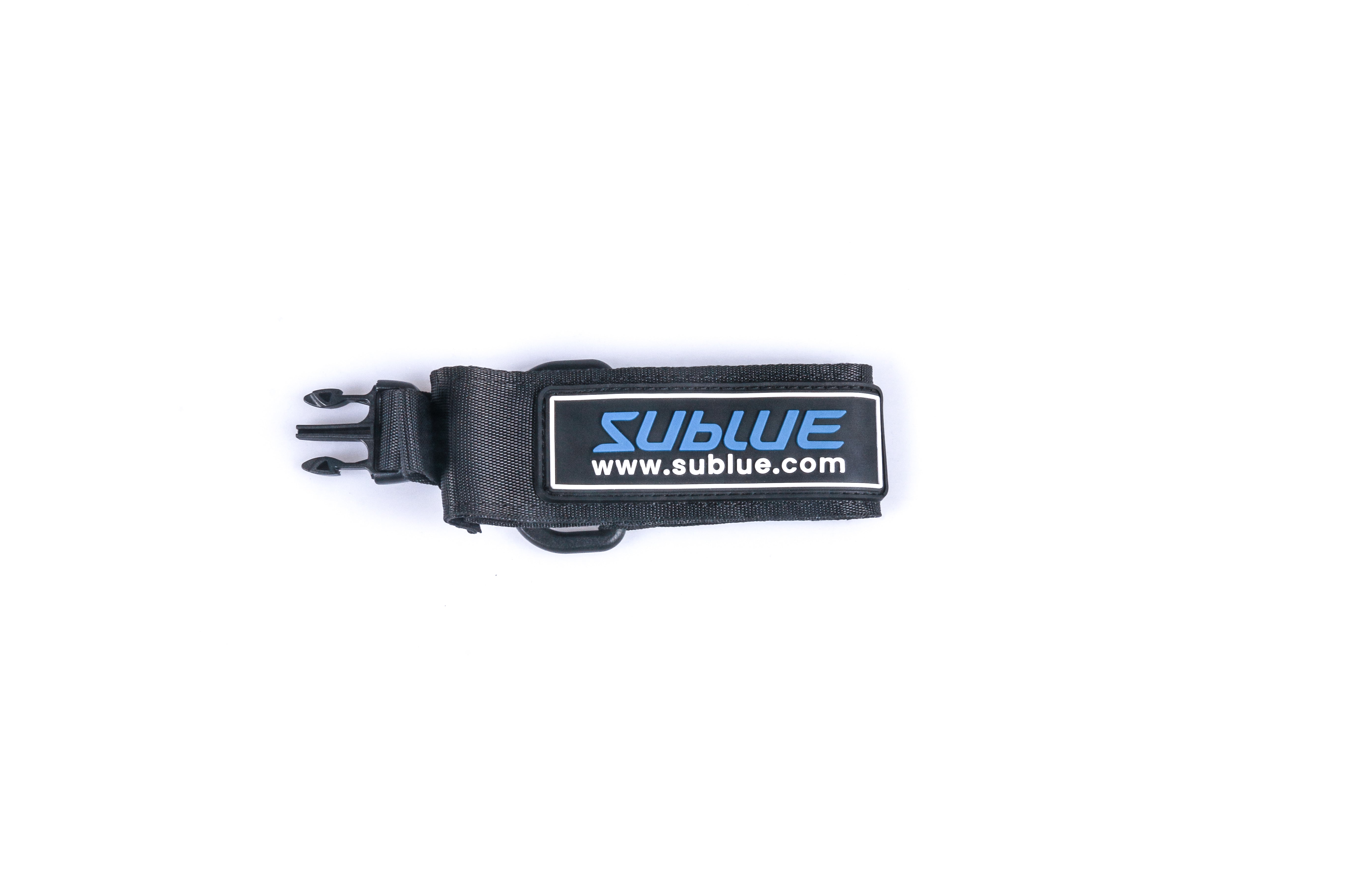 Sublue anti-lost lanyard strap with logo and clips for underwater scooter safety.