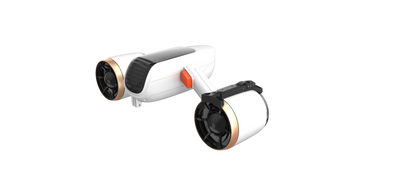 Sublue MixPro underwater connector for cameras and lights with dual thrusters.