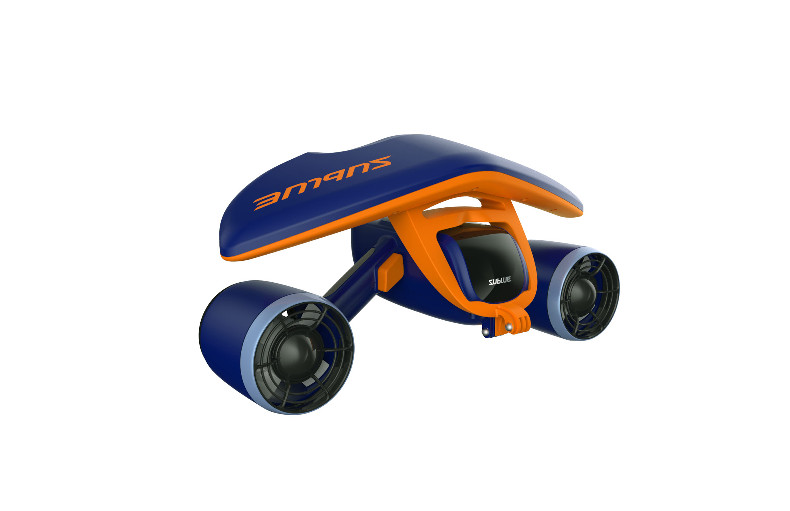 Sublue Mix underwater scooter in orange and blue, ideal for underwater adventures.