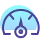a blue and purple logo
