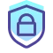 a blue and purple logo