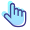 a hand pointing at something
