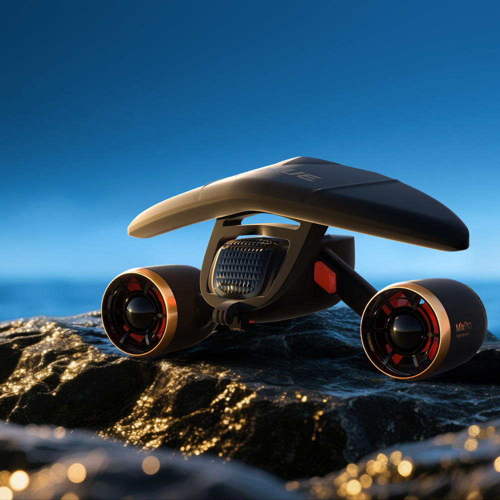 SUBLUE 水中スクーターWhiteshark mix pro 黒 SUBLUE MixPro Underwater Scooter | 1.8 m/s, 60-min, Phone