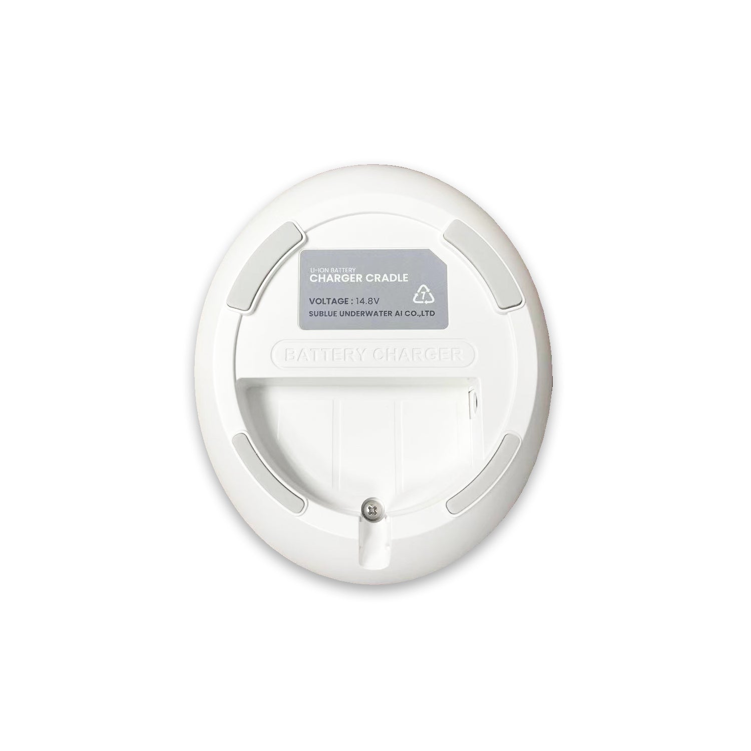 Sublue charger cradle for Navbow and Swii, featuring circular design for battery charging.